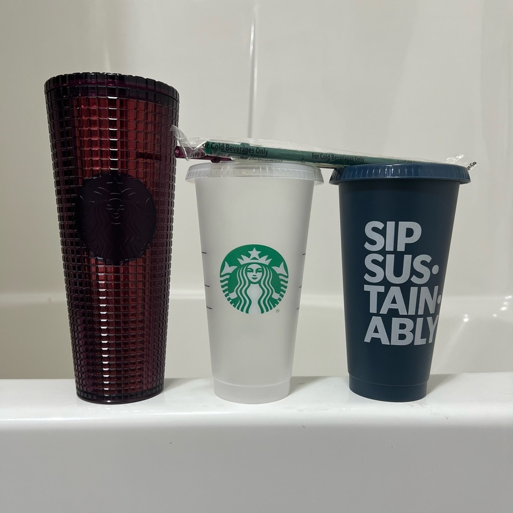 Starbucks assorted cold cups & tumbler